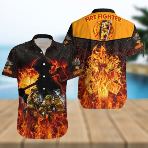 Proud of Firefighter Aloha Hawaiian Shirt