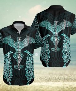 Raven Viking Aloha Hawaiian Shirts Gift For Summer Vacation