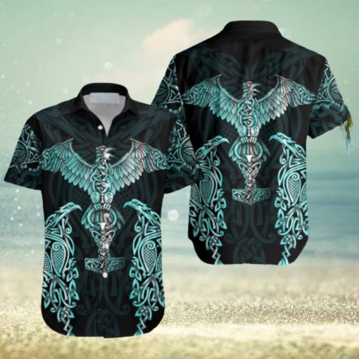 Raven Viking Aloha Hawaiian Shirts Gift For Summer Vacation