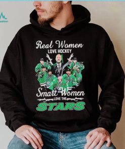 Real Women Love Hockey Smart Women Love The Dallas Stars Stanley Cup Playoff 2023 Signatures Shirt