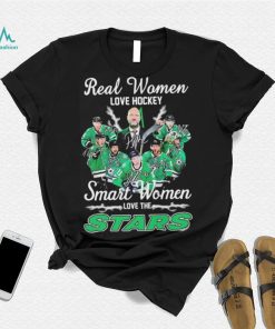 Real Women Love Hockey Smart Women Love The Dallas Stars Stanley Cup Playoff 2023 Signatures Shirt