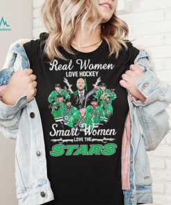 Real Women Love Hockey Smart Women Love The Dallas Stars Stanley Cup Playoff 2023 Signatures Shirt