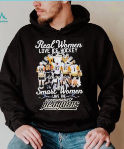 Real Women Love Ice Hockey Smart Women Love The Pittsburgh Penguins Signatures Shirt