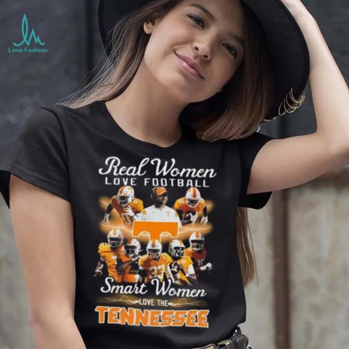 Real women love football smart women love tennessee volunteers 2023 shirt