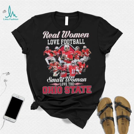 Real women love football smart women love the Ohio State Buckeyes signatures 2023 shirt