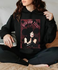 Red & Black Dita Von Teese Dot Texture Design Shirt