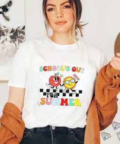 Retro Groovy School’s Out For Summer Graduation Teacher T Shirt
