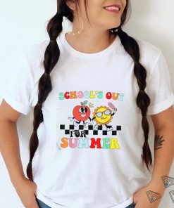 Retro Groovy School’s Out For Summer Graduation Teacher T Shirt