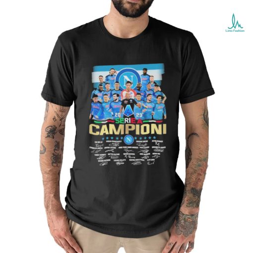 S.S.C. Napoli Team 2023 Serie A Campioni Signatures Shirt