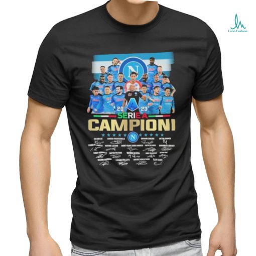 S.S.C. Napoli Team 2023 Serie A Campioni Signatures Shirt