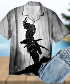 Samurai Stands In The Forest Hawaiian Shirt