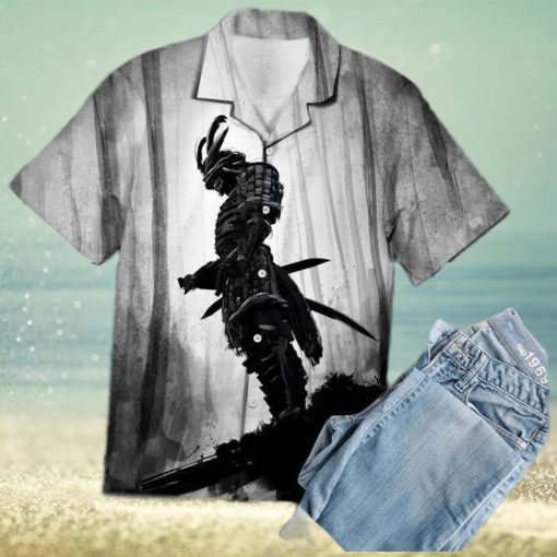 Samurai Stands In The Forest Hawaiian Shirt