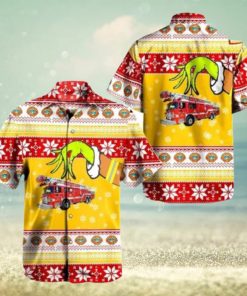 San Diego Fire rescue Department Aerial Ladder Ugly Christmas Hawaiian Shirt Cheap