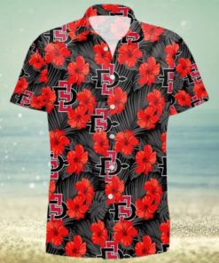 San Diego State Aztecs Men’s Basketball Hibicus Flowers Gift For Fans 3D Hawaiian Shirt Man