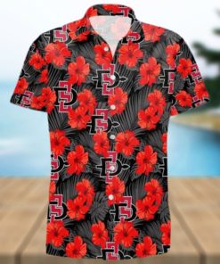 San Diego State Aztecs Men’s Basketball Hibicus Flowers Gift For Fans 3D Hawaiian Shirt Man