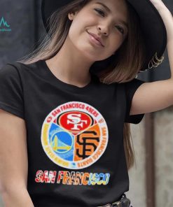 Inside me flag American San Francisco 49ERS and San Francisco Giants and  Golden State Warriors shirt - Limotees