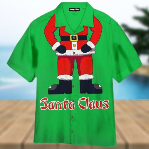 Santa Claus Aloha Printed 3D Hawaiian Shirt For Men Women