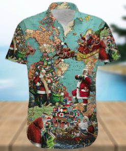 Santa Claus Around The World Hawaiian Shirt