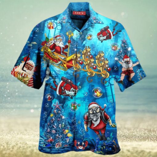 Santa Claus Explore The Sea Hawaiian Shirt