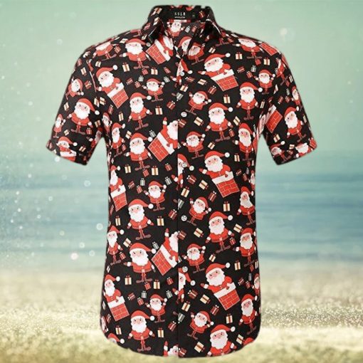 Santa Claus Holiday Party Christmas Hawaiian Shirt