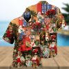 Santa Claus In Blue World Hawaiian Shirt