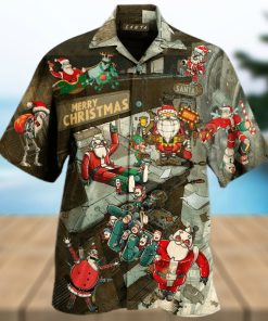 Santa Claus Robot Hawaiian Shirt