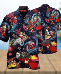 Santa In The Space Hawaiian Shirt