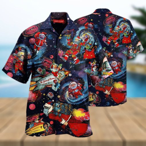 Santa In The Space Hawaiian Shirt