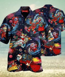 Santa In The Space Hawaiian Shirt