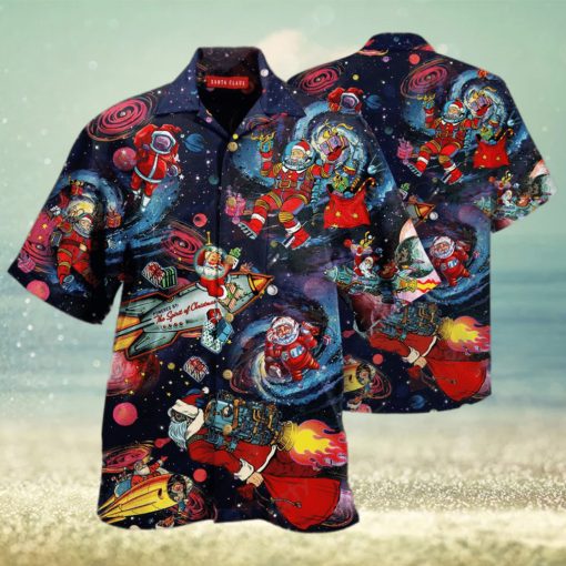 Santa In The Space Hawaiian Shirt