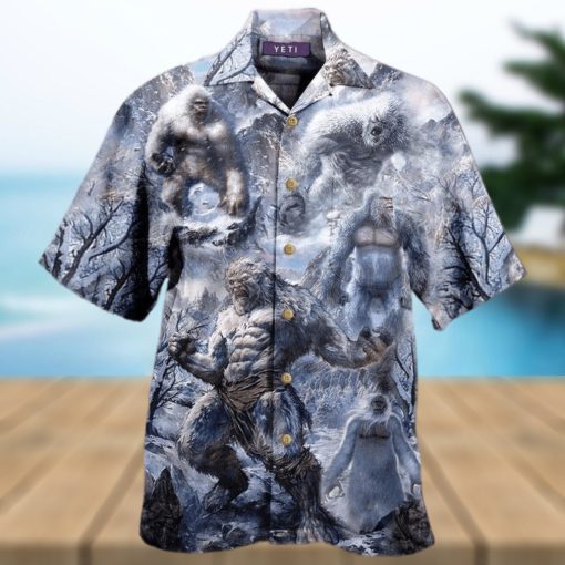 Savage Strong Gorilla Under Snowy Winter Hawaiian Shirts