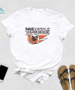 Save the World U.S.A from Gun Violence logo shirt