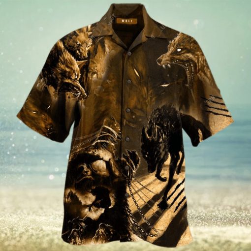 Scary Black Wolf Hawaiian Shirt