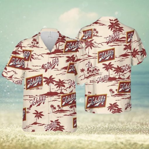 Schlitz Beer Beach Pattern Hawaiian Shirt