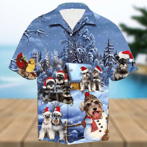 Schnauzer Christmas Hawaiian Shirt