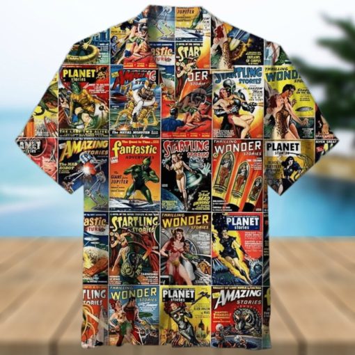 Science Fiction Magazine Hawaiian Shirt