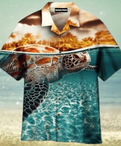 Sea Turtle Swimming Aloha 3D Hawaiian Shirt Gift For Men And Women