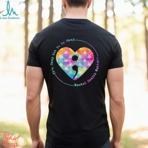 Semicolon Heart Suicide Prevention Mental Health Awareness T Shirt