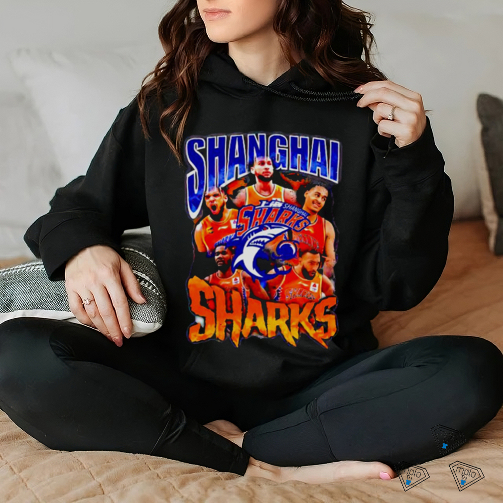 Shanghai Sharks players picture collage shirt