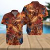 Seamless Pattern Skull In Viking Helmets Hawaiian Shirt