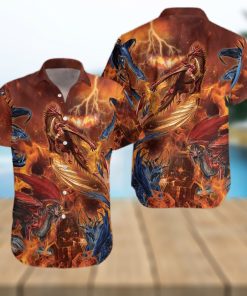 Shape Of Fire Dragons Hawaiian Shirt