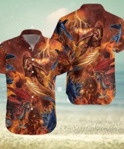 Shape Of Fire Dragons Hawaiian Shirt