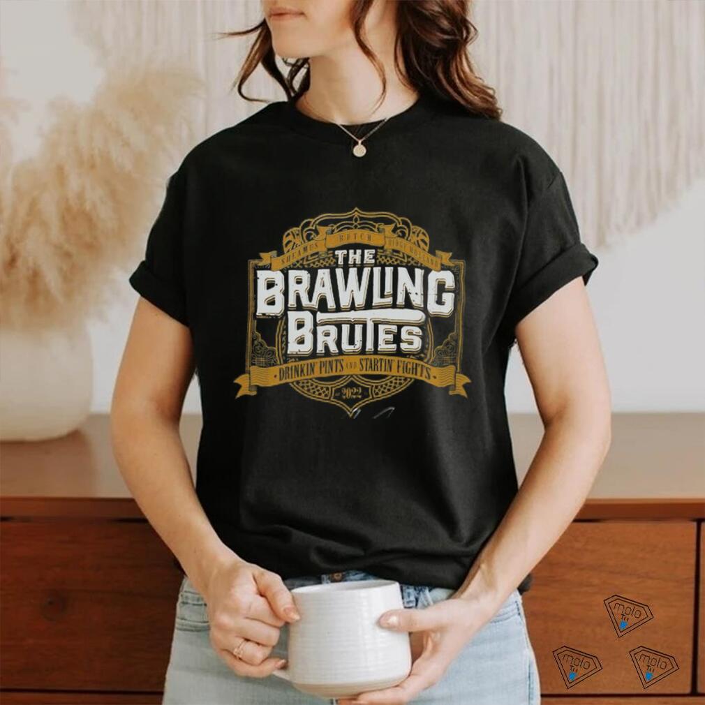 Butch & Ridge Holland WWE Autographed Fanatics Authentic The Brawling Brutes Shirt - Limotees
