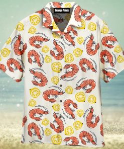 Shrimps And Lemons Pattern Aloha 3D Hawaiian Shirt For Men And Women