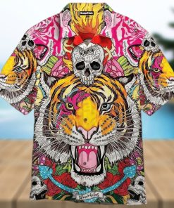 Skull Tiger Aloha 3D Hawaiian Shirt For Men And Women