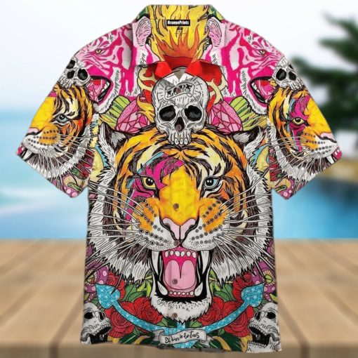 Skull Tiger Aloha 3D Hawaiian Shirt For Men And Women