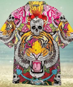 Skull Tiger Aloha 3D Hawaiian Shirt For Men And Women