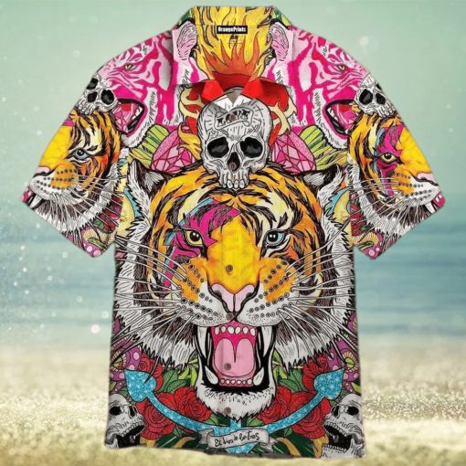 Skull Tiger Aloha 3D Hawaiian Shirt For Men And Women