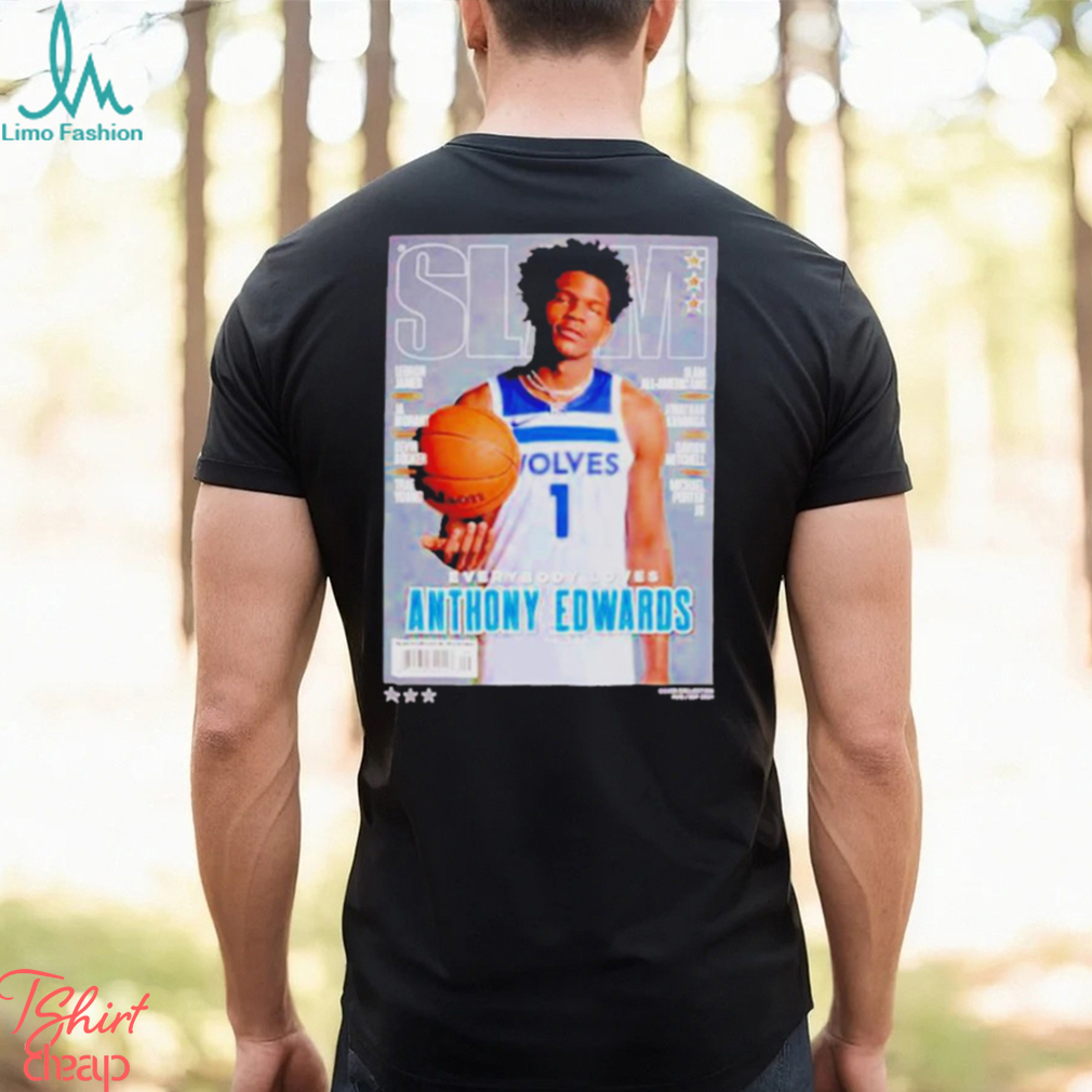 Anthony Edwards Minnesota Timberwolves NBA Slam Cover Tee shirt - Limotees