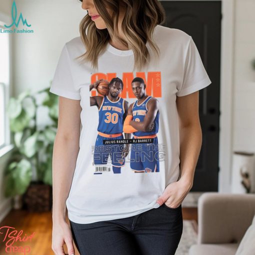 New York Knicks Slam Cover Julius Randle and Rj Barrett Restore The Feeling  shirt, hoodie, sweater, long sleeve and tank top